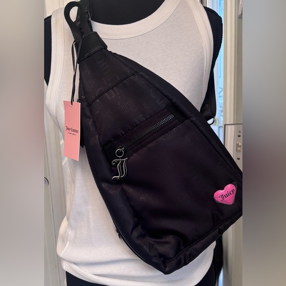 Juicy Couture Black Nylon Sling Bag - Picture 4 of 9